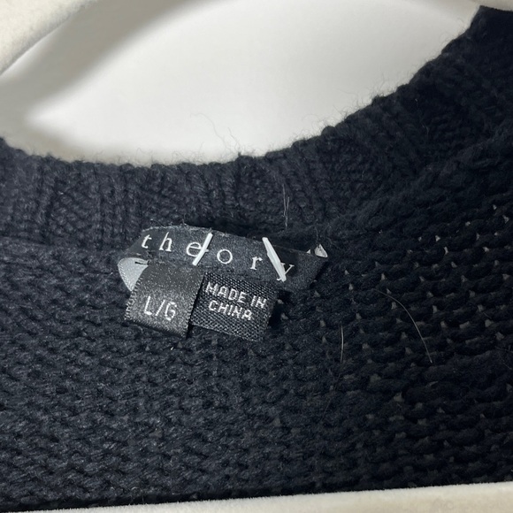 Theory Cashmere Blend Lambeth Inclusive Duster/Cardigan Sz L Thick Knit Wool - Picture 2 of 9